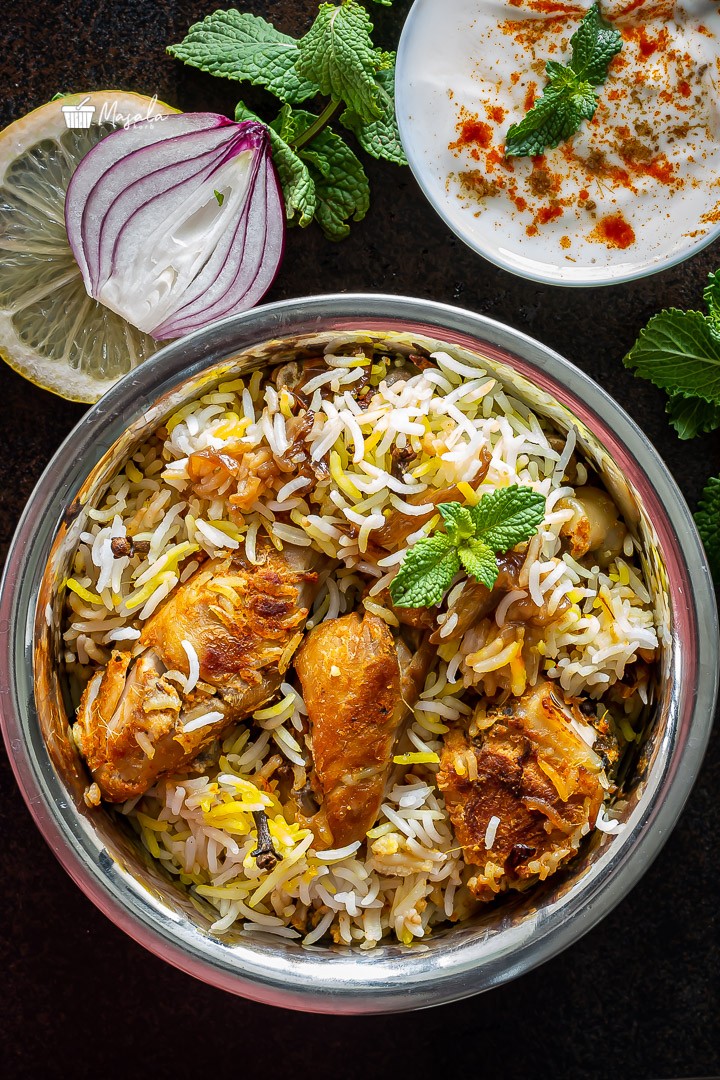 Chicken Dum Biryani Hyderabadi Style | Murgh Dum Biryani - Masalakorb
