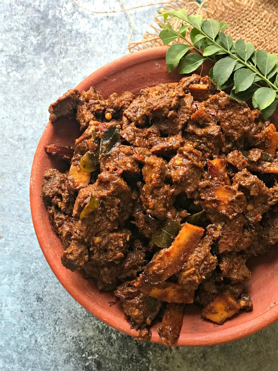 Kerala Style Beef Fry - Beef Ularthiyathu - Sinamon Tales