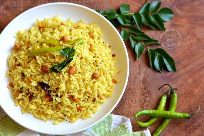 Pulihora | Puliyodarai | Tamarind Rice - Cooking From Heart