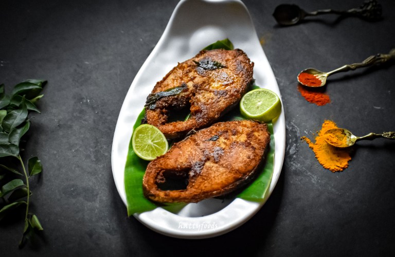 Restaurant style fish fry - Vanjaram fry - Side Dish - Hatty Foods