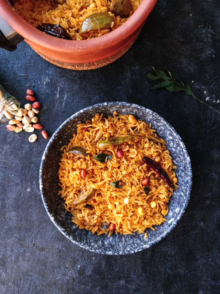 Vangi Bath Recipe | How tomake vangi bhath at home | Dine Delicious