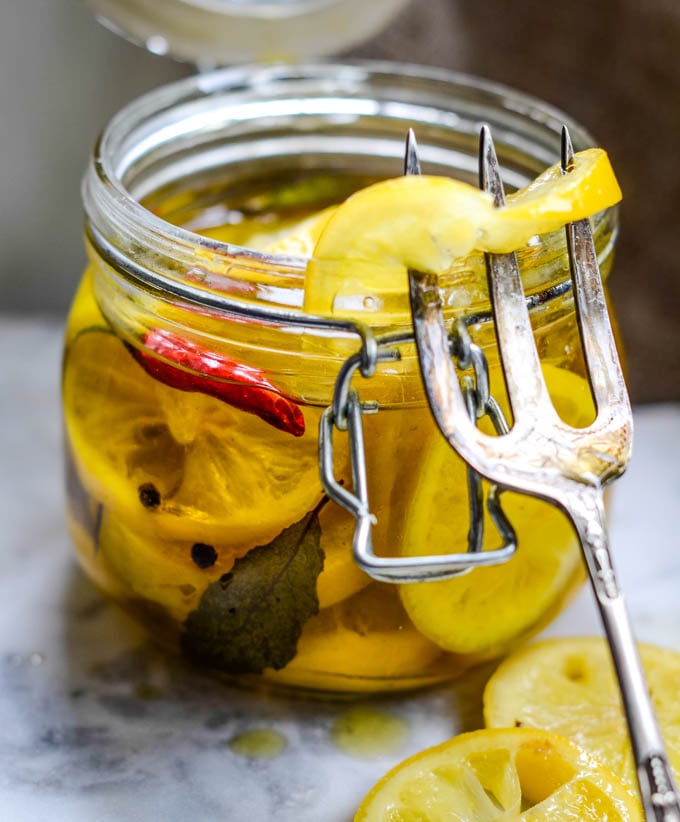 Spiced Preserved Lemons In Olive Oil - Larder Love